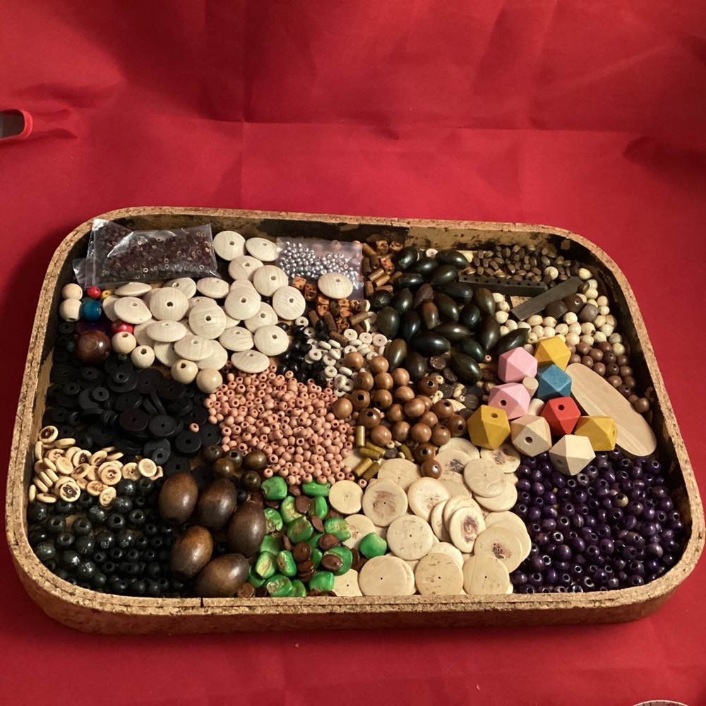Wood beads lot